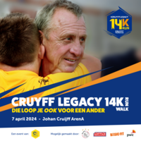 Doe mee aan de Cruyff Legacy 14K op zondag 7 april 2024